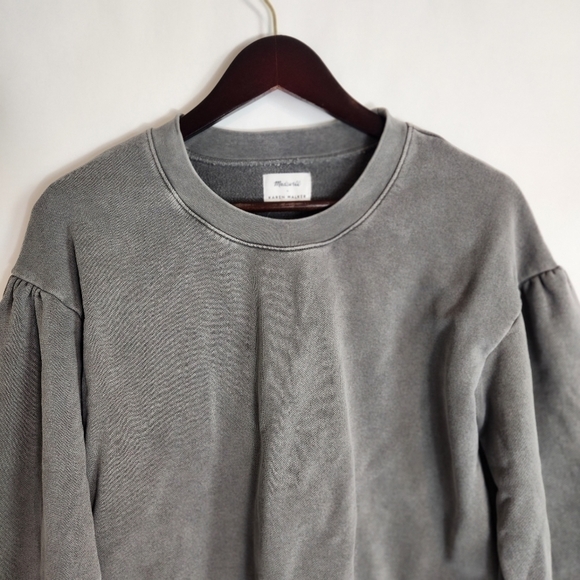 Madewell × Karen Walker Washed Gray Sweatshirt in Size Medium - Picture 3 of 8